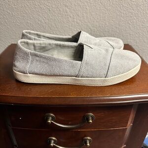 Toms Gray Slip-On Flats